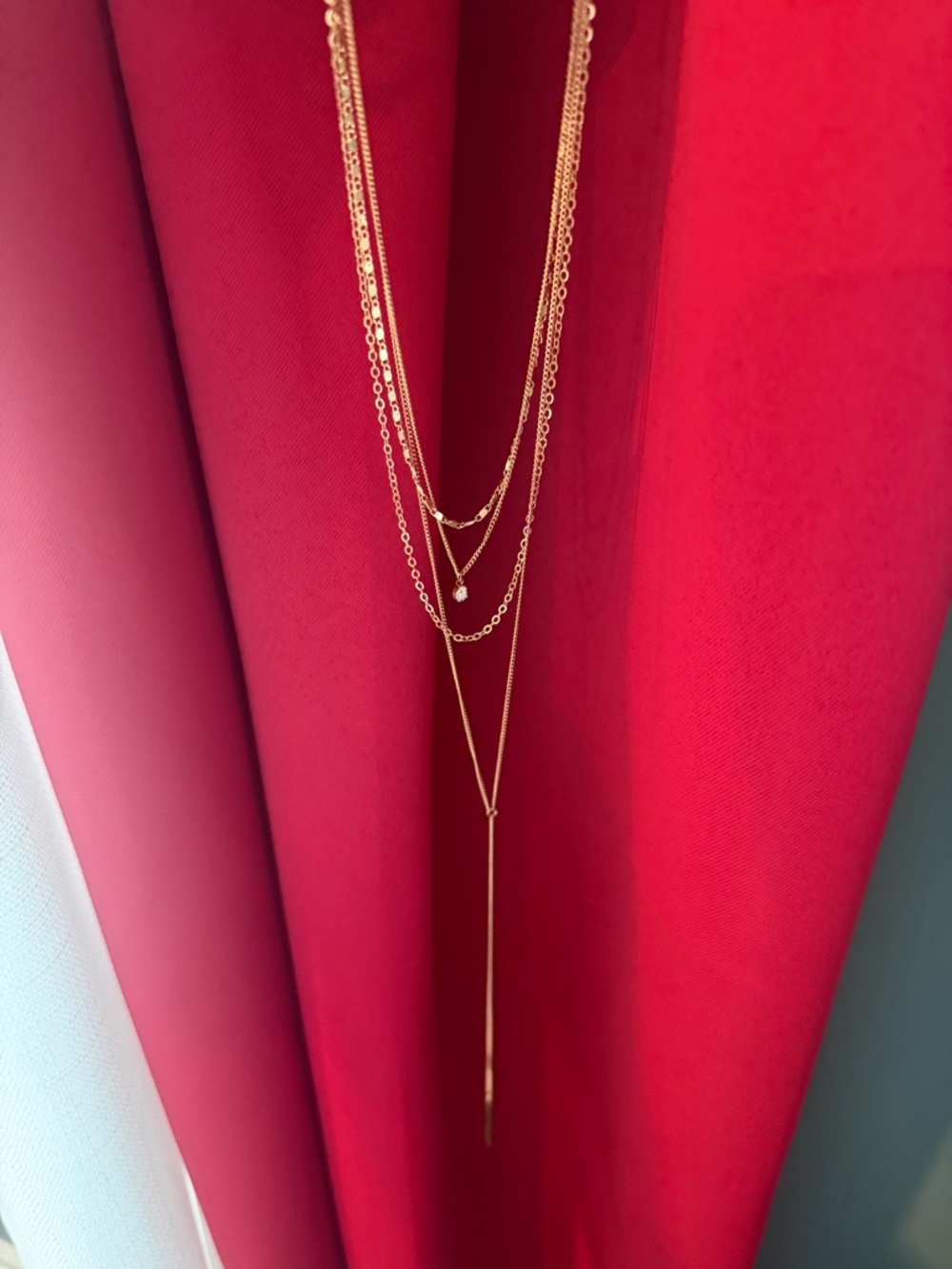 Gold-Tone Layered Y Pendant Necklace